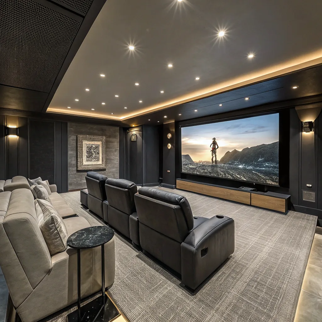 Parkers' home cinema with smart integration